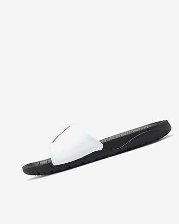 Black / White / Red Men's Nike Jordan Break Slides | UK2387