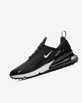 Black / White Women's Nike Air Max 270 G Golf Shoes | UK5317