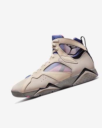 Blue / Black Men's Nike Air Jordan 7 Retro SE Basketball Shoes | UK2855