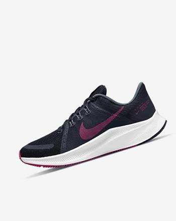 Blue / Grey Green / White / Pink Women's Nike Quest 4 Running Shoes | UK4662