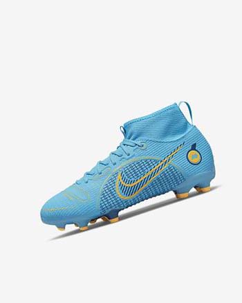 Blue / Orange Boys' Nike Jr. Mercurial Superfly 8 Academy MG Football Boots | UK4909