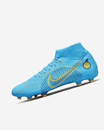 Blue / Orange Men's Nike Mercurial Superfly 8 Academy MG Football Boots | UK4951