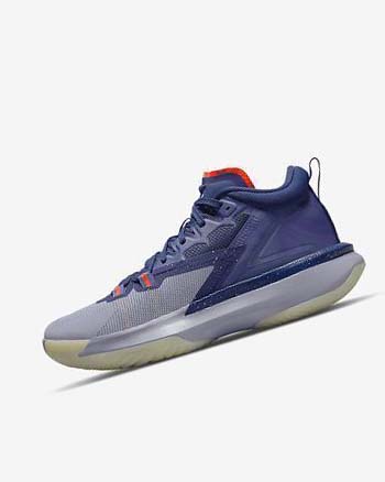 Blue / Purple / Red Men's Nike Zion 1 'ZNA' Basketball Shoes | UK5596