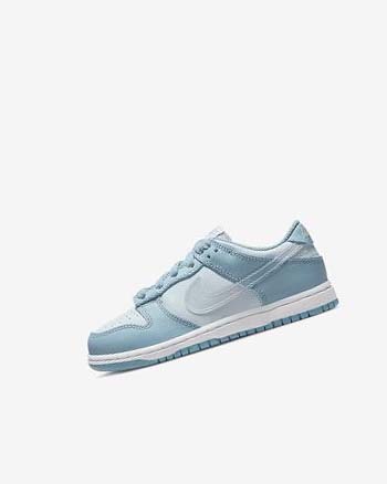 Blue / White Girls' Nike Dunk Low Sneakers | UK2243