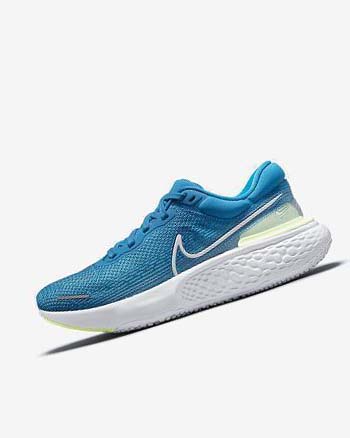 Blue / White Men's Nike ZoomX Invincible Run Flyknit Running Shoes | UK4556