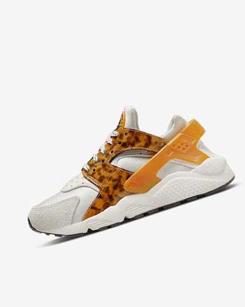 Brown / Light Beige / Deep Yellow Women's Nike Air Huarache Sneakers | UK5081