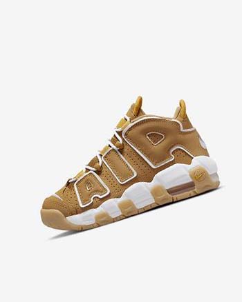 Brown / Light Brown / White Girls' Nike Air More Uptempo Sneakers | UK2823