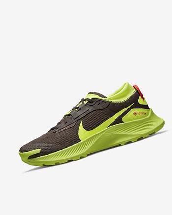 Dark Chocolate / Light Red Men's Nike Pegasus Trail 3 GORE-TEX Trail Running Shoes | UK2905