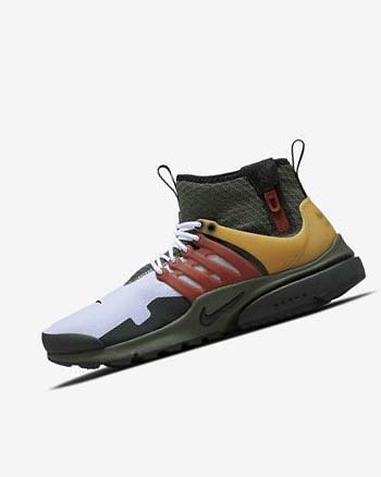 Dark Grey Green / Black Men's Nike Air Presto Mid Utility Casual Shoes | UK1211