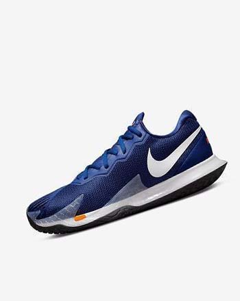 Deep Royal Blue / Orange / Black / White Men's Nike Court Zoom Vapor Cage 4 Rafa Tennis Shoes | UK2462