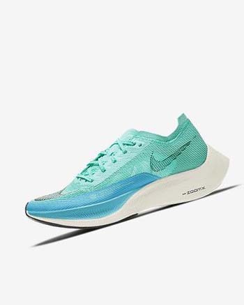 Green / Blue / White / Black Women's Nike ZoomX Vaporfly Next% 2 Running Shoes | UK5301