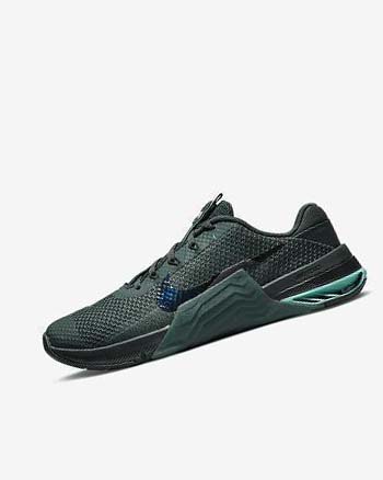 Green / Turquoise / Black / Multicolor Men's Nike Metcon 7 Training Shoes | UK2942