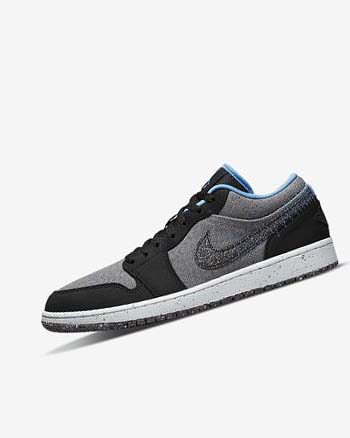 Grey / Black / Blue / Blue Men's Nike Air Jordan 1 Low SE Sneakers | UK2502