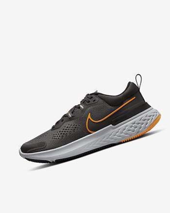 Grey / Black / Grey Men's Nike React Miler 2 Running Shoes | UK4653