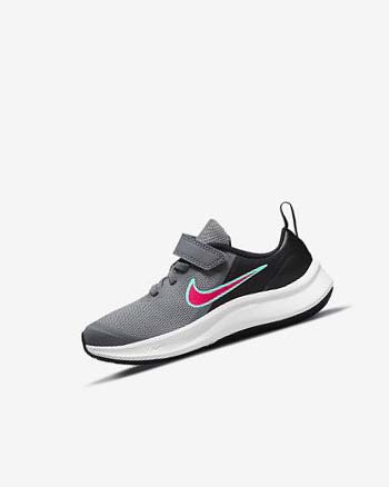 Grey / Black / Red Boys' Nike Star Runner 3 Running Shoes | UK5041