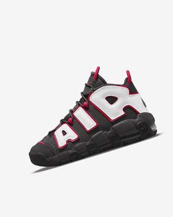 Grey / Black / Red / White Boys' Nike Air More Uptempo Basketball Shoes | UK4626