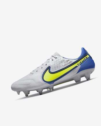 Grey / Blue Men's Nike Tiempo Legend 9 Elite SG-Pro AC Football Boots | UK2895