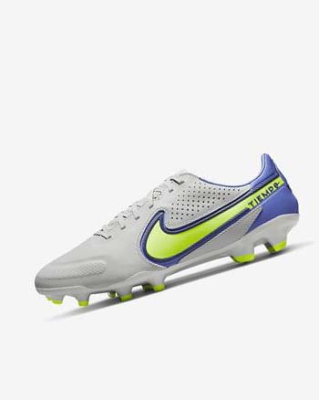 Grey / Blue Women's Nike Tiempo Legend 9 Pro FG Football Boots | UK4729