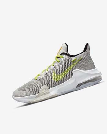 Grey / Green Men's Nike Air Max Impact 3 Basketball Shoes | UK2911