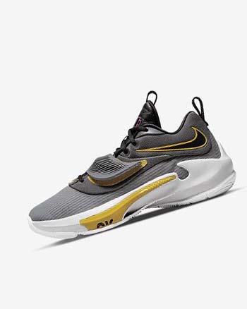 Grey / Grey / Black Women's Nike Zoom Freak 3 Basketball Shoes | UK5027