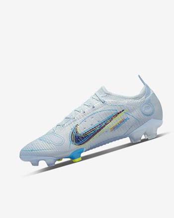 Grey / Light Blue / Blue / Blue Women's Nike Mercurial Vapor 14 Elite FG Football Boots | UK2842