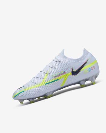 Grey / Light Blue / Blue Men's Nike Phantom GT2 Elite FG Football Boots | UK2399