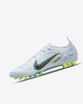 Grey / Light Blue / Orange / Blue Women's Nike Mercurial Vapor 14 Elite AG Football Boots | UK3231