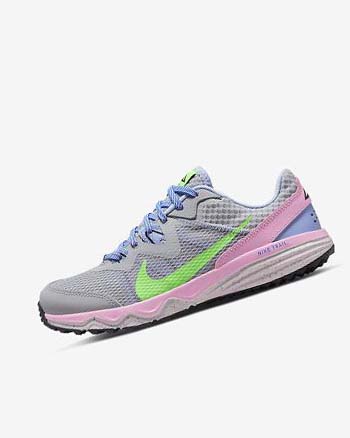 Grey / Light Blue / Pink / Green Women's Nike Juniper Trail Trail Running Shoes | UK4646