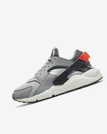 Grey / Light Grey / Orange Men's Nike Air Huarache Sneakers | UK5483