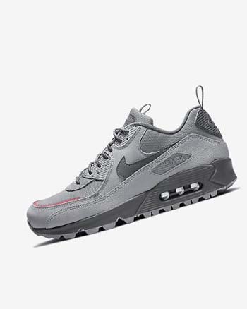 Grey / Pink Light Blue / Grey Men's Nike Air Max 90 Surplus Sneakers | UK3222