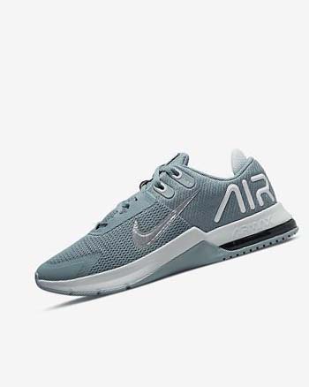 Grey / Platinum / Black / Metal Silver Men's Nike Air Max Alpha Trainer 4 Training Shoes | UK5075