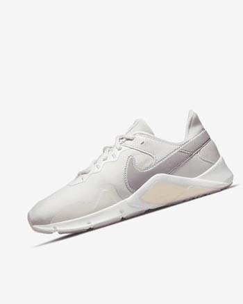 Grey / White / Metal Women's Nike Legend Essential 2 Premium Training Shoes | UK2867