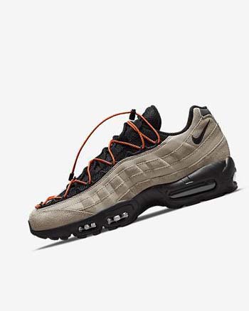 Khaki / Orange / Black Men's Nike Air Max 95 Casual Shoes | UK4882