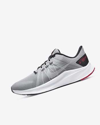 Light Grey / Black / Red / White Men's Nike Quest 4 Running Shoes | UK2492