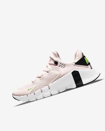 Light Pink / White / Black / Green Women's Nike Free Metcon 4 Training Shoes | UK5263