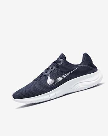 Navy / Dark Obsidian / White Men's Nike Flex Experience Run 11 Next Nature Running Shoes | UK4624