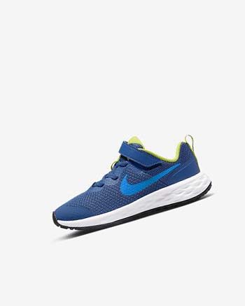 Navy / Green / Blue Boys' Nike Revolution 6 Running Shoes | UK5362