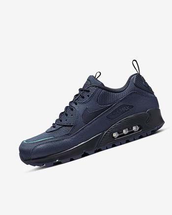 Navy / Obsidian Men's Nike Air Max 90 Surplus Sneakers | UK4880