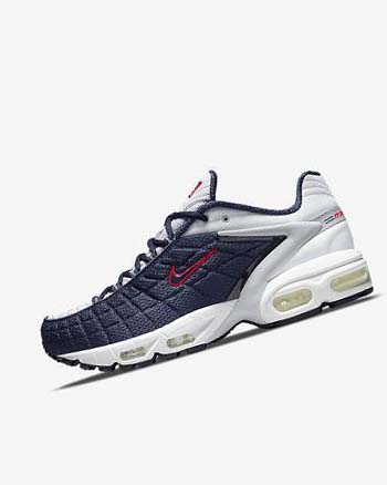 Navy / Platinum / White / Red Men's Nike Air Max Tailwind V SP Casual Shoes | UK2657