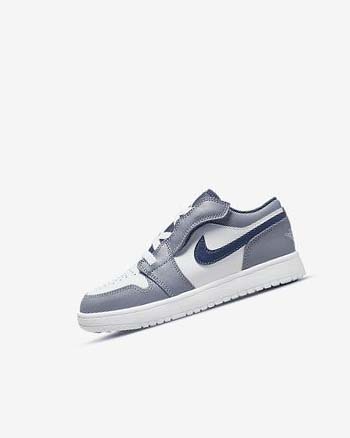 Navy / White Boys' Nike Jordan 1 Low Alt Shoes | UK4989