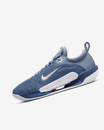 Navy / White Men's Nike Court Zoom NXT Tennis Shoes | UK4949