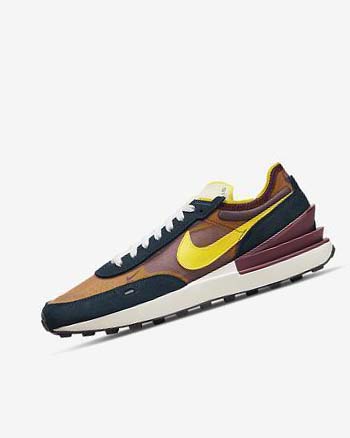 Navy / White / Yellow Men's Nike Waffle One SE Sneakers | UK5560