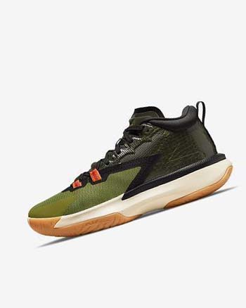 Olive / Black Men's Nike Zion 1 Basketball Shoes | UK5526