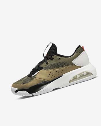 Olive / White / Brown / Red Men's Nike Jordan Air 200E Sneakers | UK5403