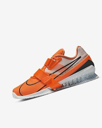 Orange / White / Black Women's Nike Romaleos 4 Training Shoes | UK2706