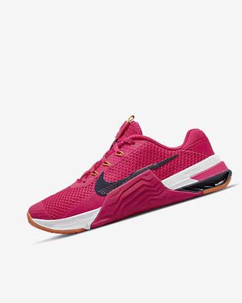 Pink / Deep Yellow / Blue Women's Nike Metcon 7 Training Shoes | UK5107