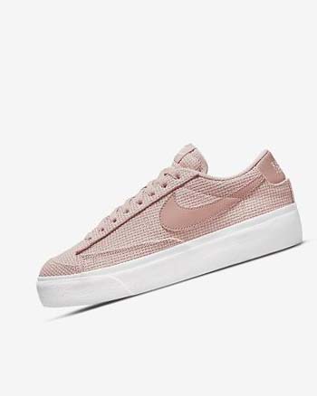 Pink / White / Pink / Rose Women's Nike Blazer Low Platform Sneakers | UK4696