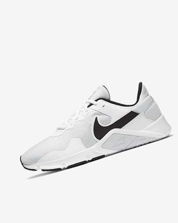 Platinum / White / Black Men's Nike Legend Essential 2 Training Shoes | UK4899