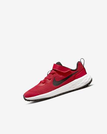 Red / Black Girls' Nike Revolution 6 Running Shoes | UK4678