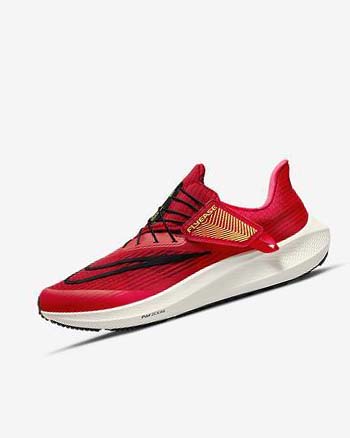 Red / Dark Grey / Black Men's Nike Air Zoom Pegasus 39 FlyEase Running Shoes | UK5408